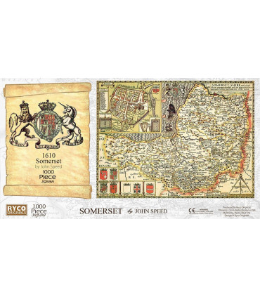 Somerset Historical Map 1000 Piece Jigsaw Puzzle (1610)