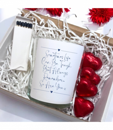 Sometimes Life Can Be Tough Candle Gift Set | Personalised Best Friend Gift | Scented Candle Gift Box | Message Candle |  Bereavment Gift