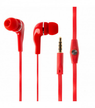 Sounds XS20 Music on the Move Earbuds with Slim Microphone with Mic, Red