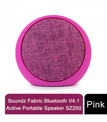 Soundz Fabric Bluetooth V4.1 Active Portable Speaker SZ250 & SZ300[SZ250 - Pink]