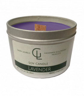 Soy Wax container candle with wooden wick Lavender scent
