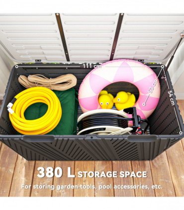 Spacious 380L HDPE Storage Box with Lockable Lid - Durable & Waterproof