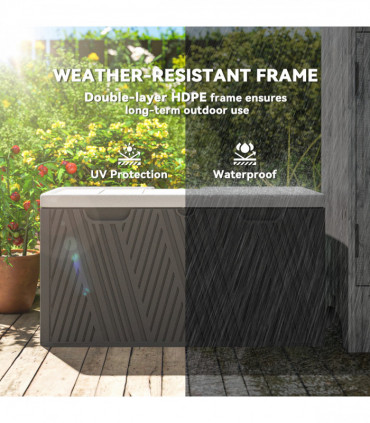 Spacious 380L HDPE Storage Box with Lockable Lid - Durable & Waterproof