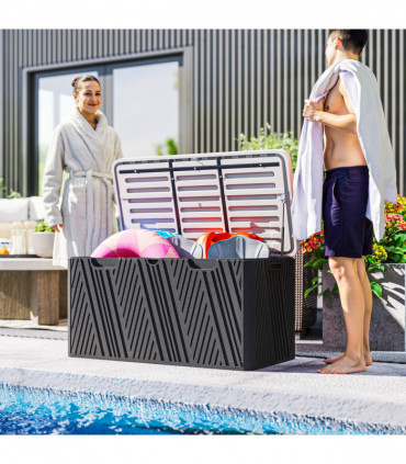 Spacious 380L HDPE Storage Box with Lockable Lid - Durable & Waterproof