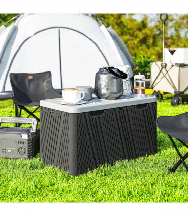 Spacious 380L HDPE Storage Box with Lockable Lid - Durable & Waterproof