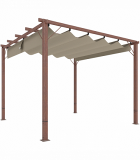 Spacious Outdoor Gazebo with Retractable Canopy for Garden Parties