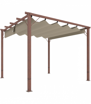 Spacious Outdoor Gazebo with Retractable Canopy for Garden Parties