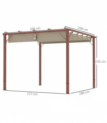 Spacious Outdoor Gazebo with Retractable Canopy for Garden Parties