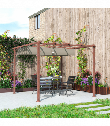 Spacious Outdoor Gazebo with Retractable Canopy for Garden Parties