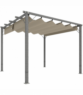 Spacious Outdoor Gazebo with Retractable Canopy for Garden Parties