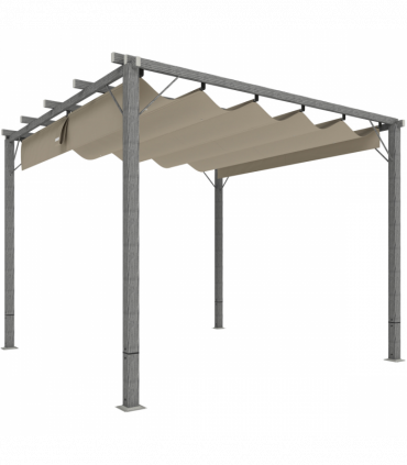 Spacious Outdoor Gazebo with Retractable Canopy for Garden Parties