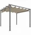 Spacious Outdoor Gazebo with Retractable Canopy for Garden Parties