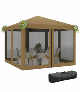 Spacious Pop-Up Canopy Tent - 3x3m with Mesh Curtains & Portable Design