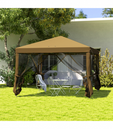 Spacious Pop-Up Canopy Tent - 3x3m with Mesh Curtains & Portable Design
