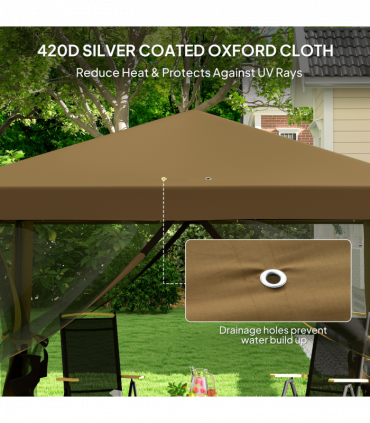 Spacious Pop-Up Canopy Tent - 3x3m with Mesh Curtains & Portable Design