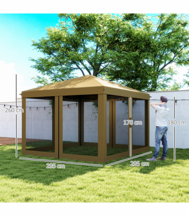 Spacious Pop-Up Canopy Tent - 3x3m with Mesh Curtains & Portable Design