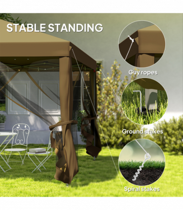 Spacious Pop-Up Canopy Tent - 3x3m with Mesh Curtains & Portable Design