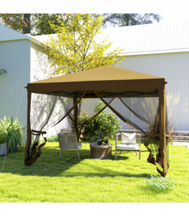 Spacious Pop-Up Canopy Tent - 3x3m with Mesh Curtains & Portable Design