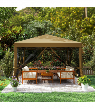 Spacious Pop-Up Canopy Tent - 3x3m with Mesh Curtains & Portable Design