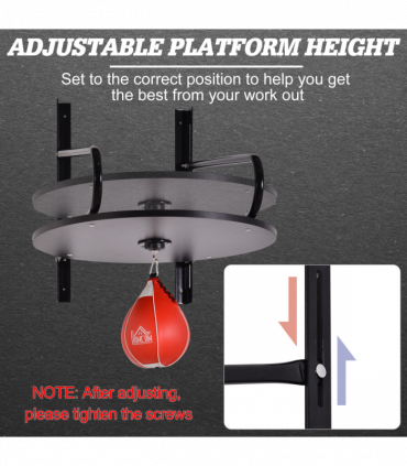 Speed Bag Platform Kit Wall-mounted Punching Ball Hanging Platform Set HOMCOM