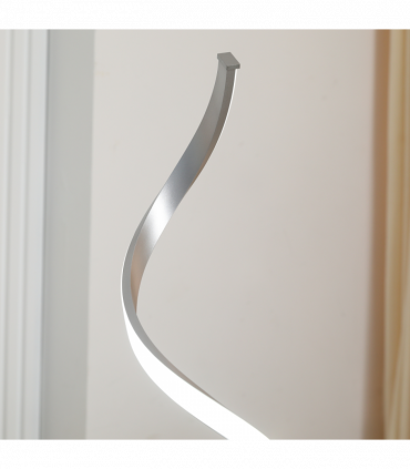 Spiral Floor Lamp for Living Room with 3 Adjustable Brightness, Silver HOMCOM