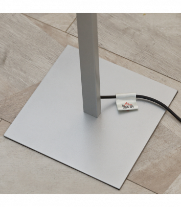 Spiral Floor Lamp for Living Room with 3 Adjustable Brightness, Silver HOMCOM