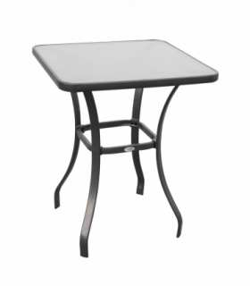 Square Glass Bistro Table Bar Dining Kitchen Breakfast Party Table 68.5x84 cm