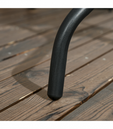 Square Patio Table, Tempered Glass Top Garden Dining Table 76 x 76cm Outsunny