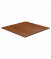 Square Table Top Dark Brown 80x80x1.5cm Treated Solid Wood Oak