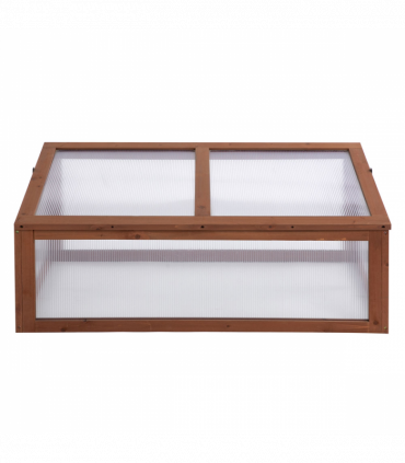 Square Wooden Outdoor Greenhouse for Plants PC Board 100 x 65 x 40cm