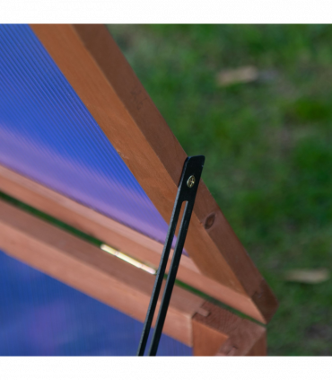 Square Wooden Outdoor Greenhouse for Plants PC Board 100 x 65 x 40cm