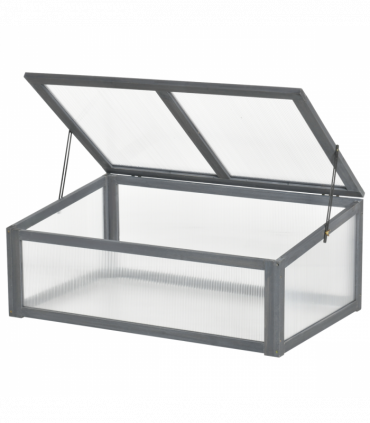 Square Wooden Outdoor Greenhouse for Plants PC Board 100 x 65 x 40cm