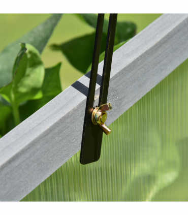 Square Wooden Outdoor Greenhouse for Plants PC Board 100 x 65 x 40cm