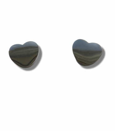 Stainless Steel Heart Stud Earrings - Hypoallergenic
