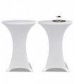 Standing Table Cover Ø 60cm White Stretch 2 pcs