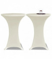 Standing Table Cover Ø70cm Cream Stretch 2 pcs