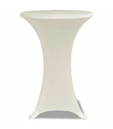 Standing Table Cover Ø80cm Cream Stretch 2 pcs