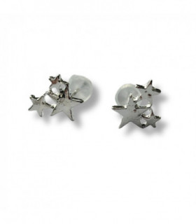 Star Burst Silver Stud Earrings