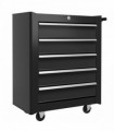 Steel 5-Drawer Tool Storage Cabinet Lockable w/ Wheels Handle 2 Keys Garage