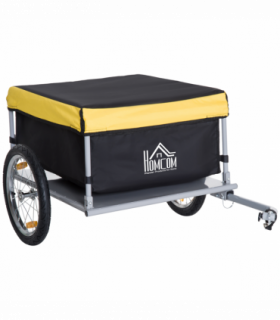 Steel Frame Bike Cargo Trailer Storage Cart Yellow