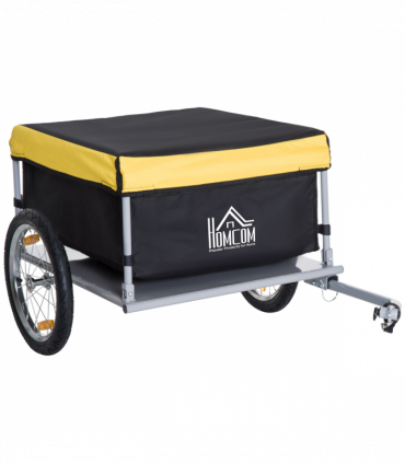 Steel Frame Bike Cargo Trailer Storage Cart Yellow
