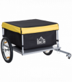 Steel Frame Bike Cargo Trailer Storage Cart Yellow