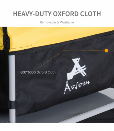 Steel Frame Bike Cargo Trailer Storage Cart Yellow