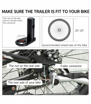 Steel Frame Bike Cargo Trailer Storage Cart Yellow