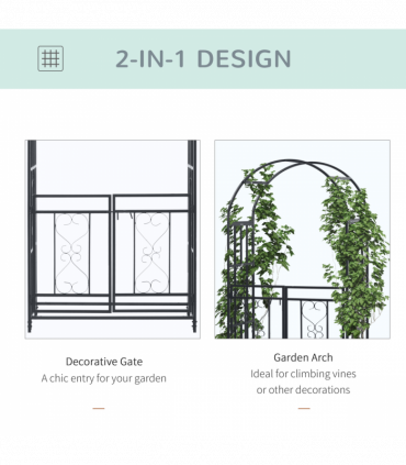 Steel Garden Arch with Gate