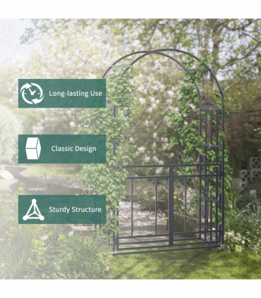 Steel Garden Arch with Gate
