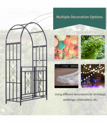 Steel Garden Arch with Gate