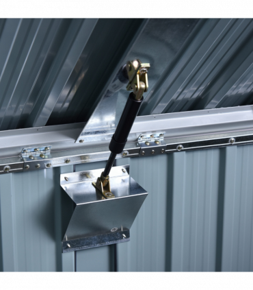 Steel Garden Storage Shed Double Door & Lid Dustbin Rubbish Cover 2 Trash Can