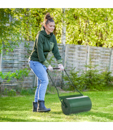 Steel Lawn Grass Roller 50L  cm-Green
