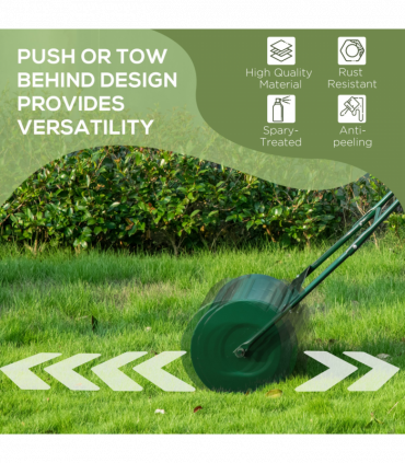 Steel Lawn Grass Roller 50L  cm-Green